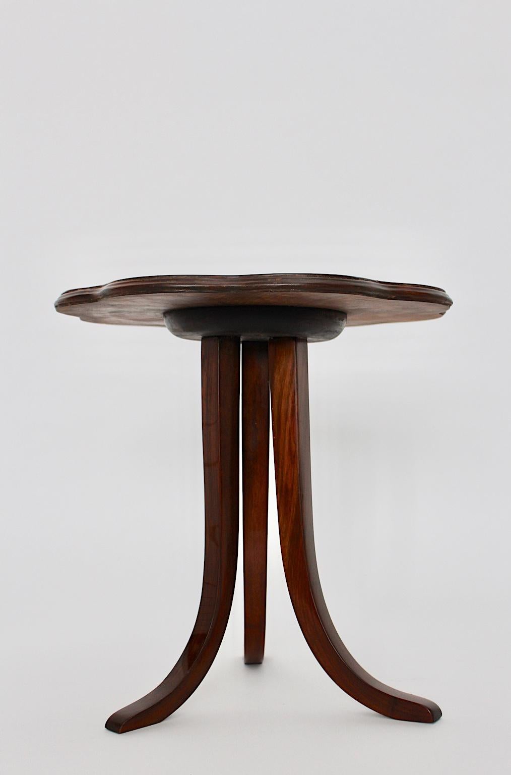 Walnut Art Deco side table or coffee table, which was designed by Josef Frank, Vienna circa 1925 and sources from the heart of Europe, Austria, Vienna.

Josef Frank (1885-1967) Austrian architect and designer
He created buildings and many iconic