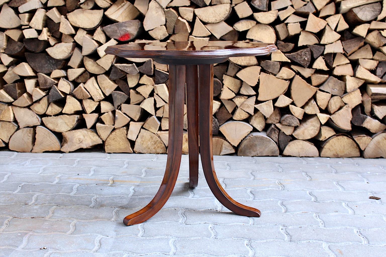 Early 20th Century Walnut Art Deco Vintage Side Table or Coffee Table by Josef Frank, Vienna