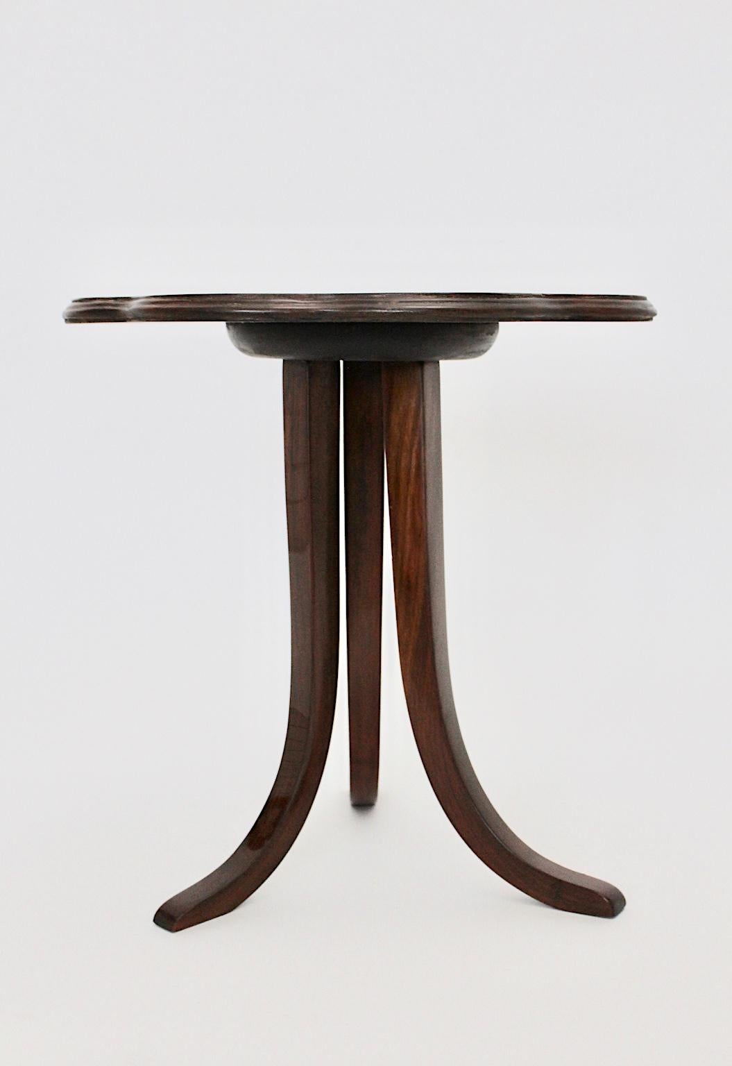 Walnut Art Deco Vintage Side Table or Coffee Table by Josef Frank, Vienna 4