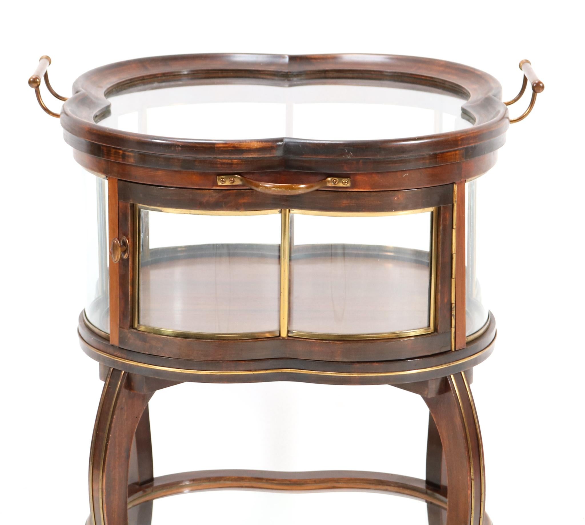Walnut Art Nouveau Serving Trolley or Bar Cart, 1900s 2