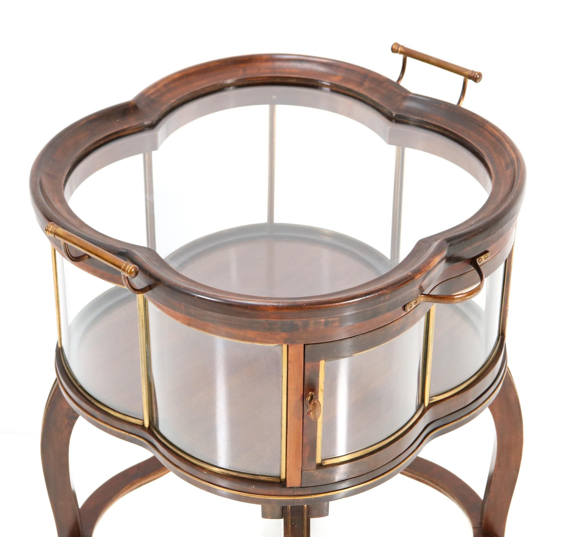 Walnut Art Nouveau Serving Trolley or Bar Cart, 1900s 3