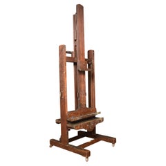 Walnut Artist’s Fully Adjustable Studio Easel by Newman