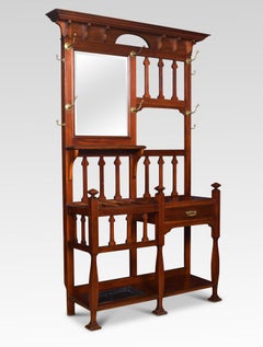 Walnut Arts & Crafts Hall Stand