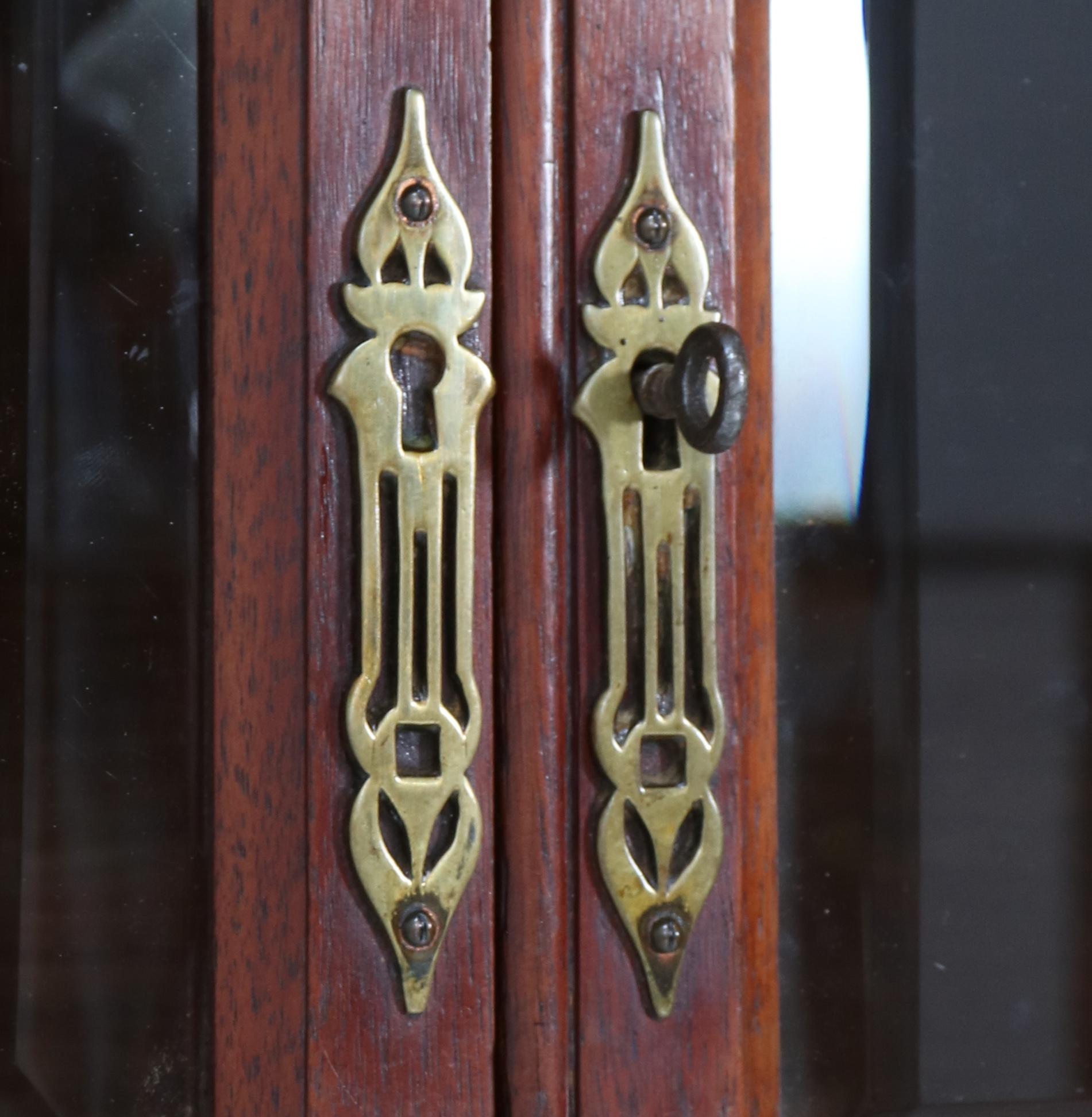 Walnut Arts & Crafts Art Nouveau Cabinet by Royal H.P. Mutters & Zoon, 1900s 1