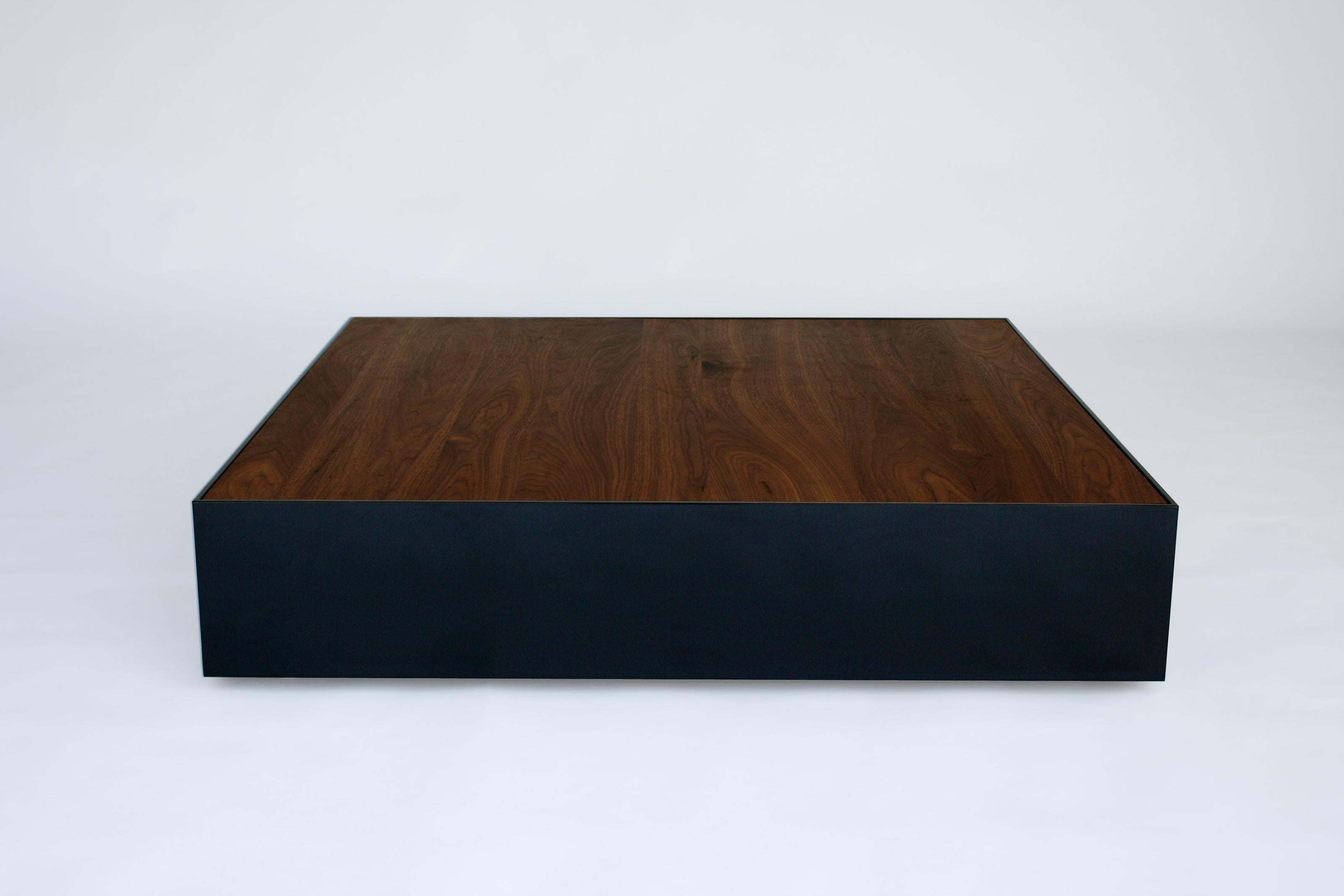 Powder-Coated Walnut Ballot XL Coffee Table by Phase Design For Sale