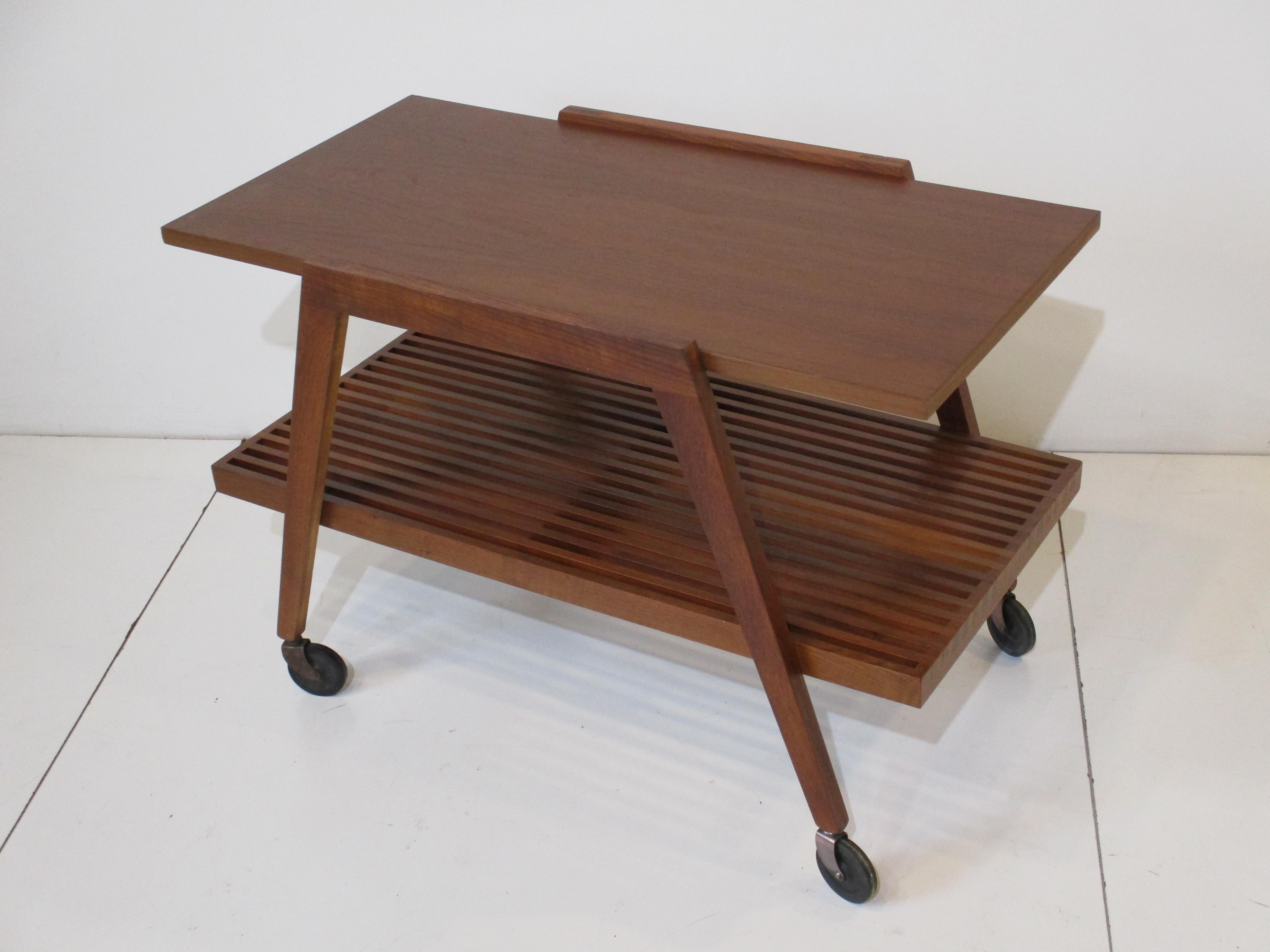 Walnut Bar Cart in the Manner of George Nelson 4