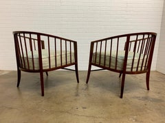 Walnut Barrel Chairs, 1960s