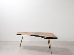 Baumtisch aus Nussbaumholz, entworfen von Carl Aubck, sterreich, 1950