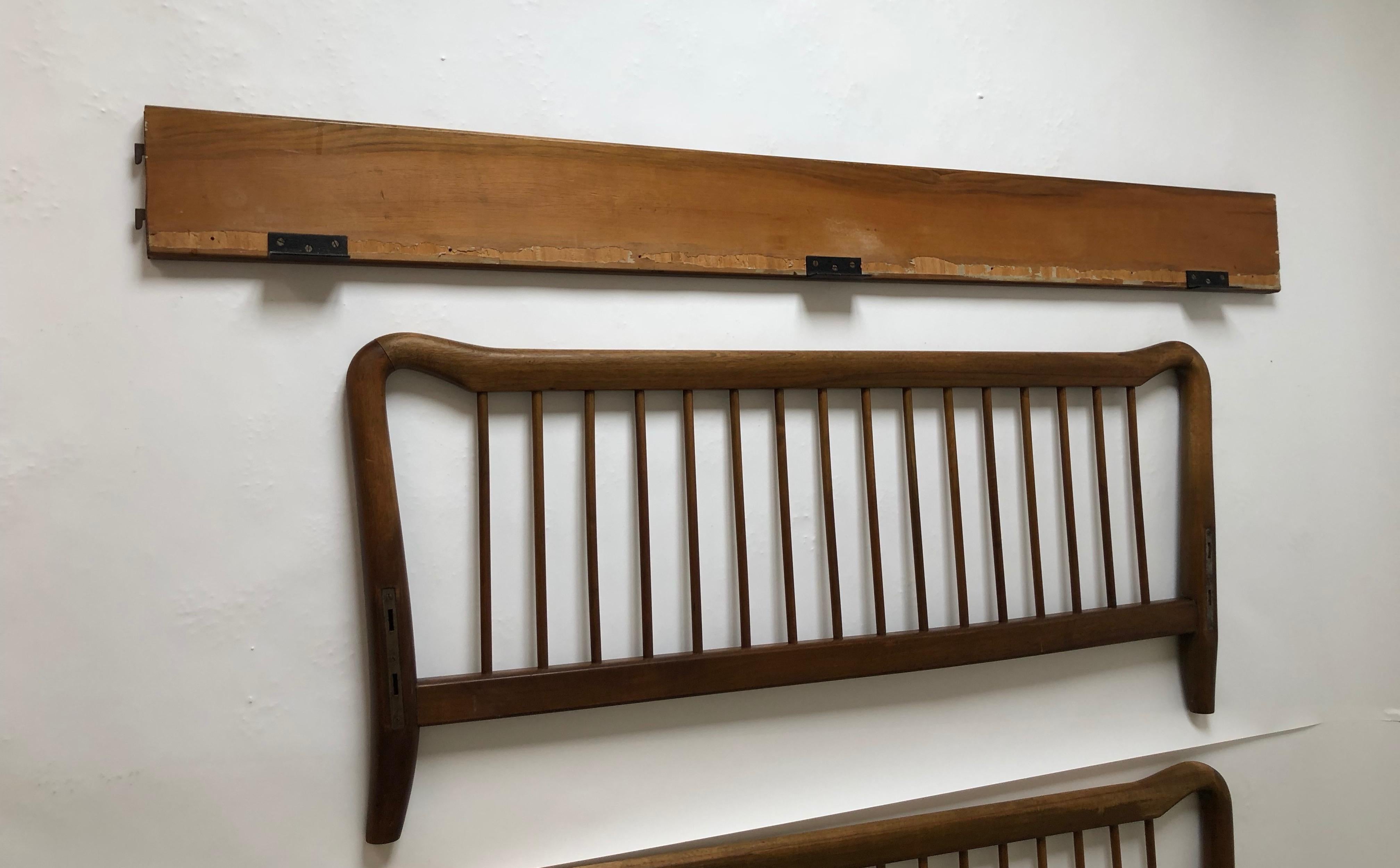 German Walnut Bed from 1930 s Made for the Actress Frauke Lauterbach For Sale