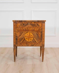 Walnut Bedside Table/nightstand, Louis XVI Style -xix Century