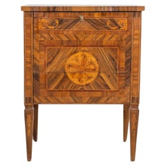 Walnut Bedside Table/nightstand, Louis XVI Style -xix Century