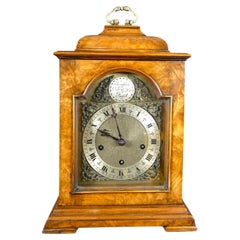 Walnut Bell Top Westminster Chiming Mantel Clock