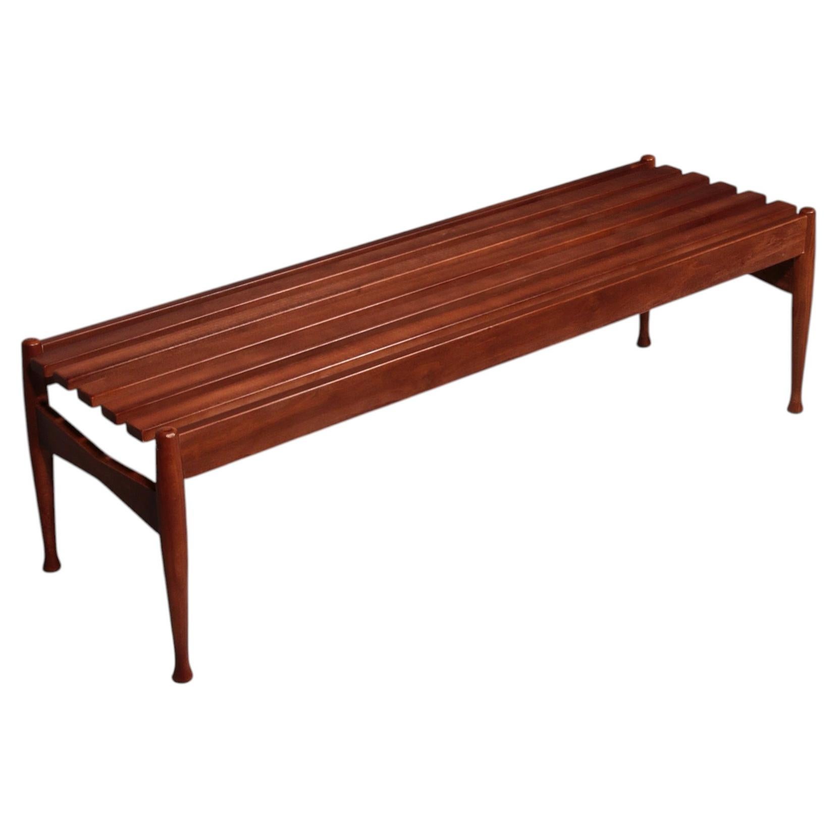 Walnut Bench by Gio Ponti made by Fratelli Reguitti 1950