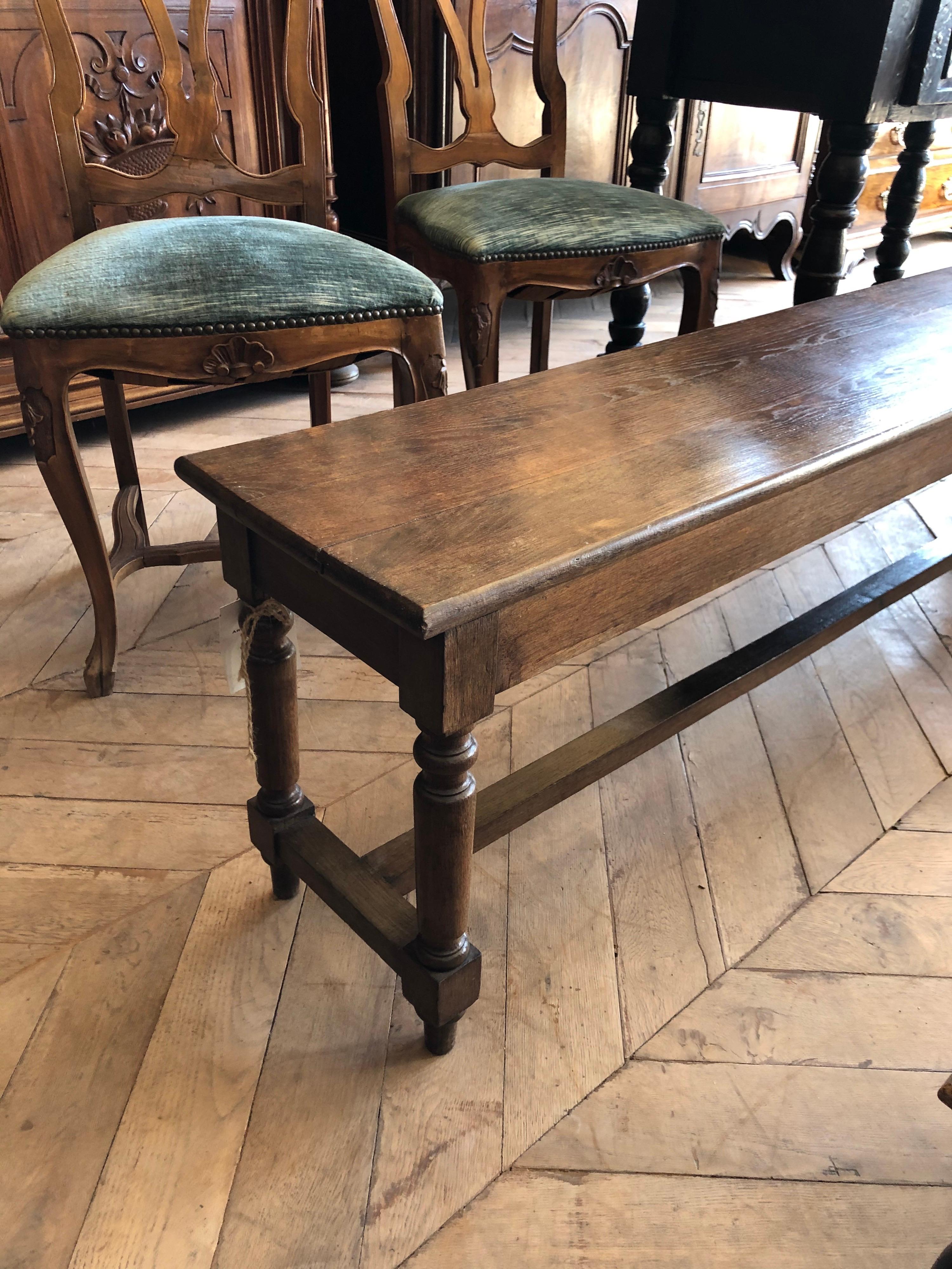 French 1910s Walnut Bench from France