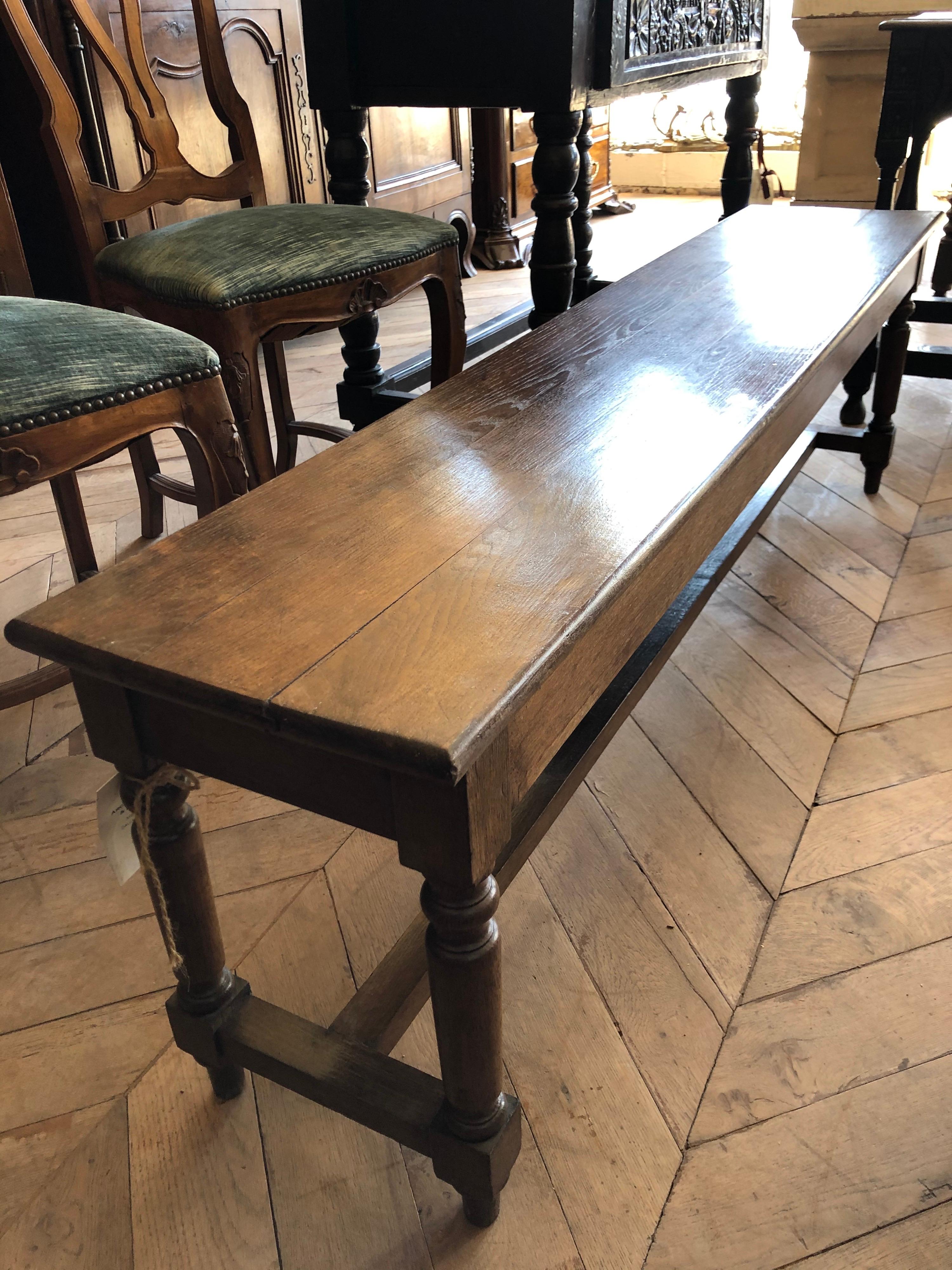 1910s Walnut Bench from France In Good Condition In Dallas, TX