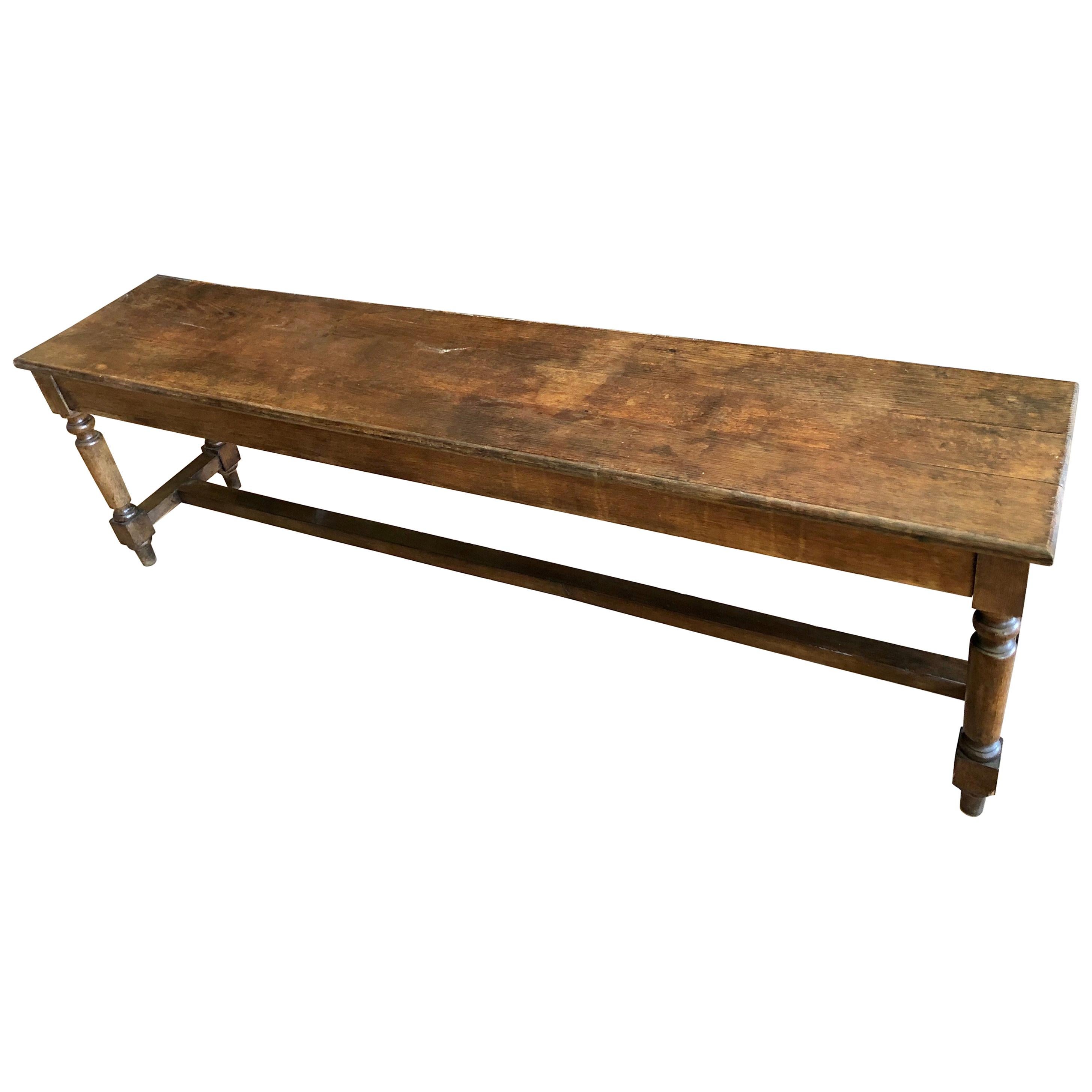 1910s Walnut Bench from France