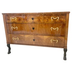 Walnut Biedermeier Chest of Drawers, Austria 19th