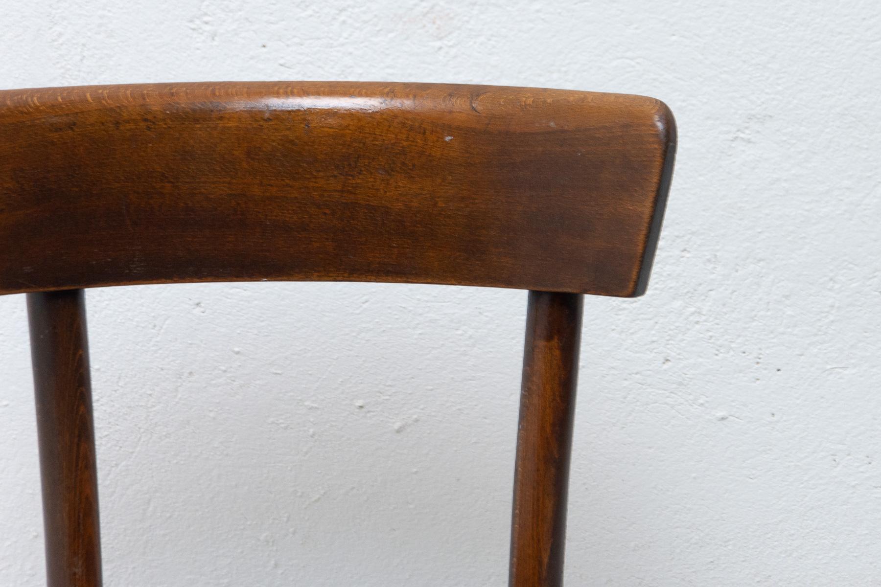 Walnut Bistro Chair Thonet, Czechoslovakia, 1920´s 3