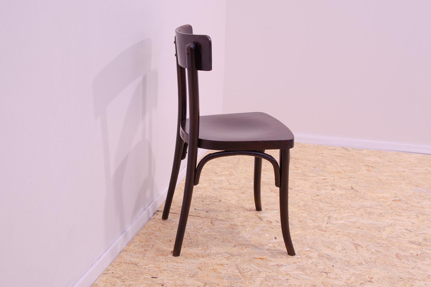 20th Century Walnut bistro chair THONET, Czechoslovakia, 1920´s