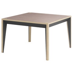 Table basse carrée MiMi noire en noyer de Miduny, fabriquée en Italie