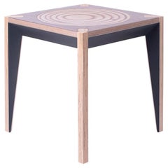 Walnut Black MiMi Stool by Miduny, Made in Italy