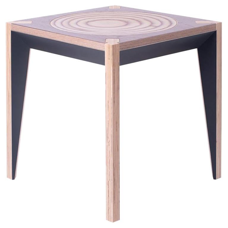 Walnut Black MiMi Stool by Miduny, Made in Italy For Sale