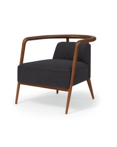 Walnut, Black Modern Essex Armchair