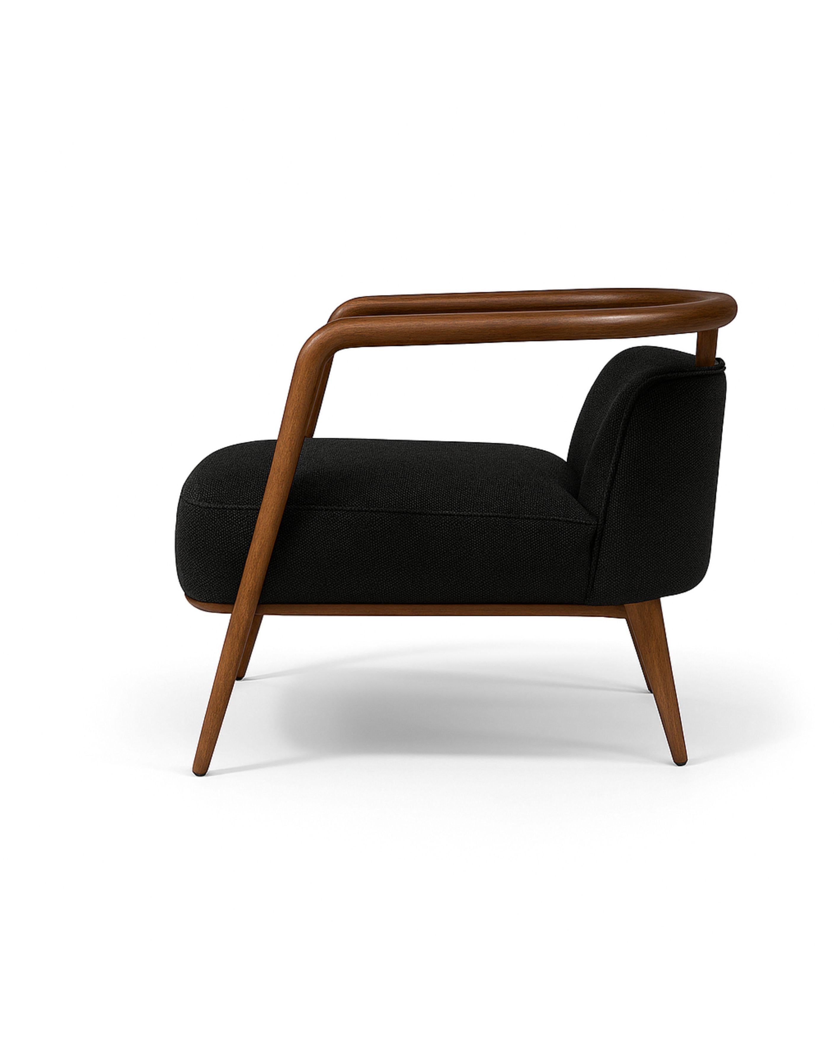 Nogal, negro Sillón moderno Essex Escandinavo moderno en venta