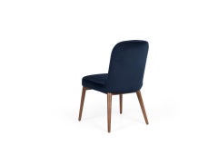 Walnut, Blue Velvet Modern Essex Chair