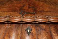 Walnut Bombé Secretaire Commode, End of the 18th Century