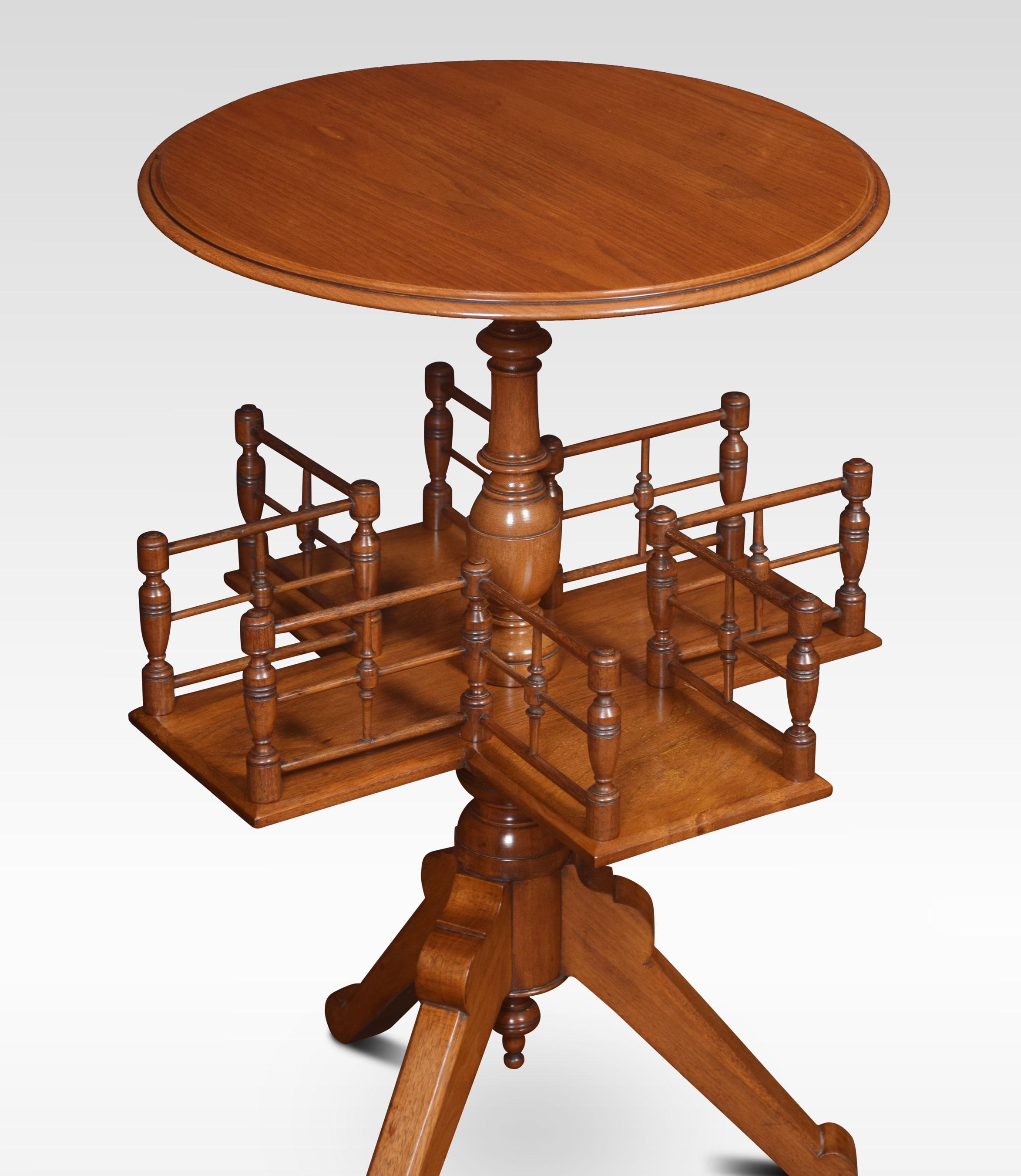 British Walnut Book Table For Sale