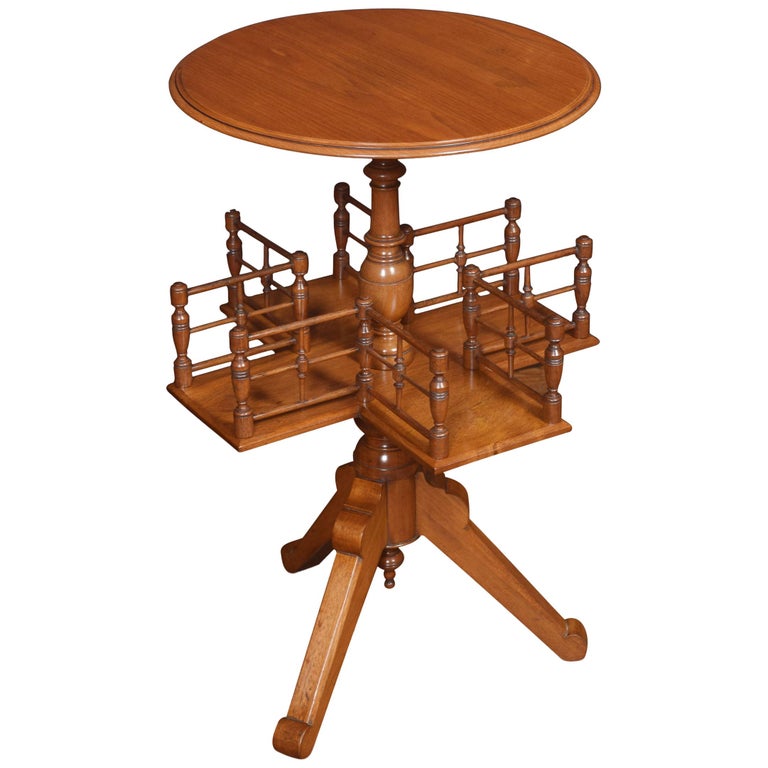 Walnut Book Table For Sale at 1stDibs