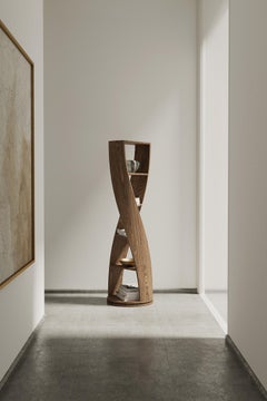 Mini MYDNA 4 Tier, Standing Shelf, Storage System in Walnut by Joel Escalona