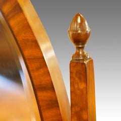 Walnut Bow Front Dressing Chest