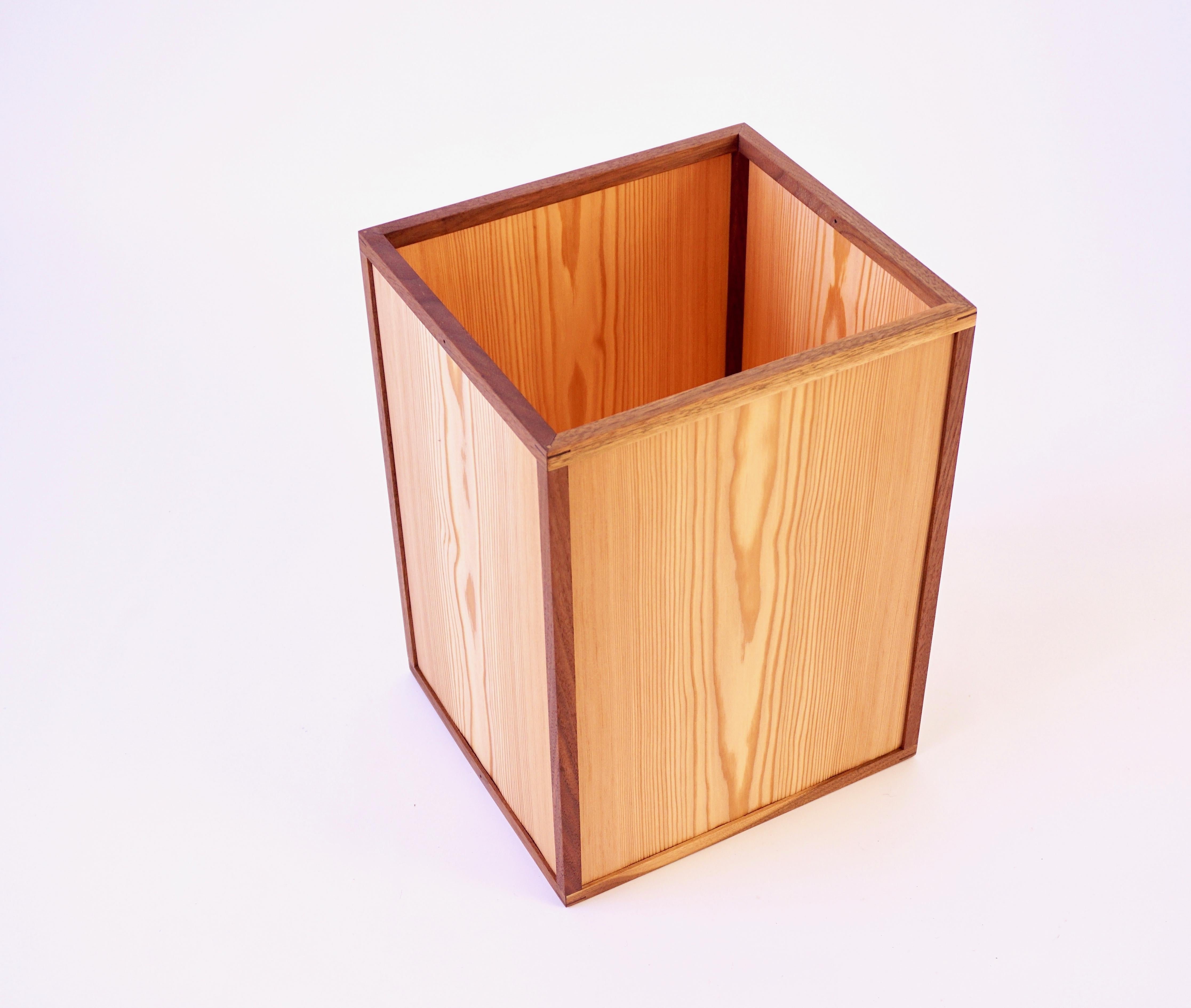Blackened Walnut Box Lamps,  Grid Style Floor Lamp - small