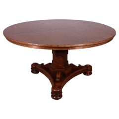 Antique Walnut Breakfast Table with Copper Top