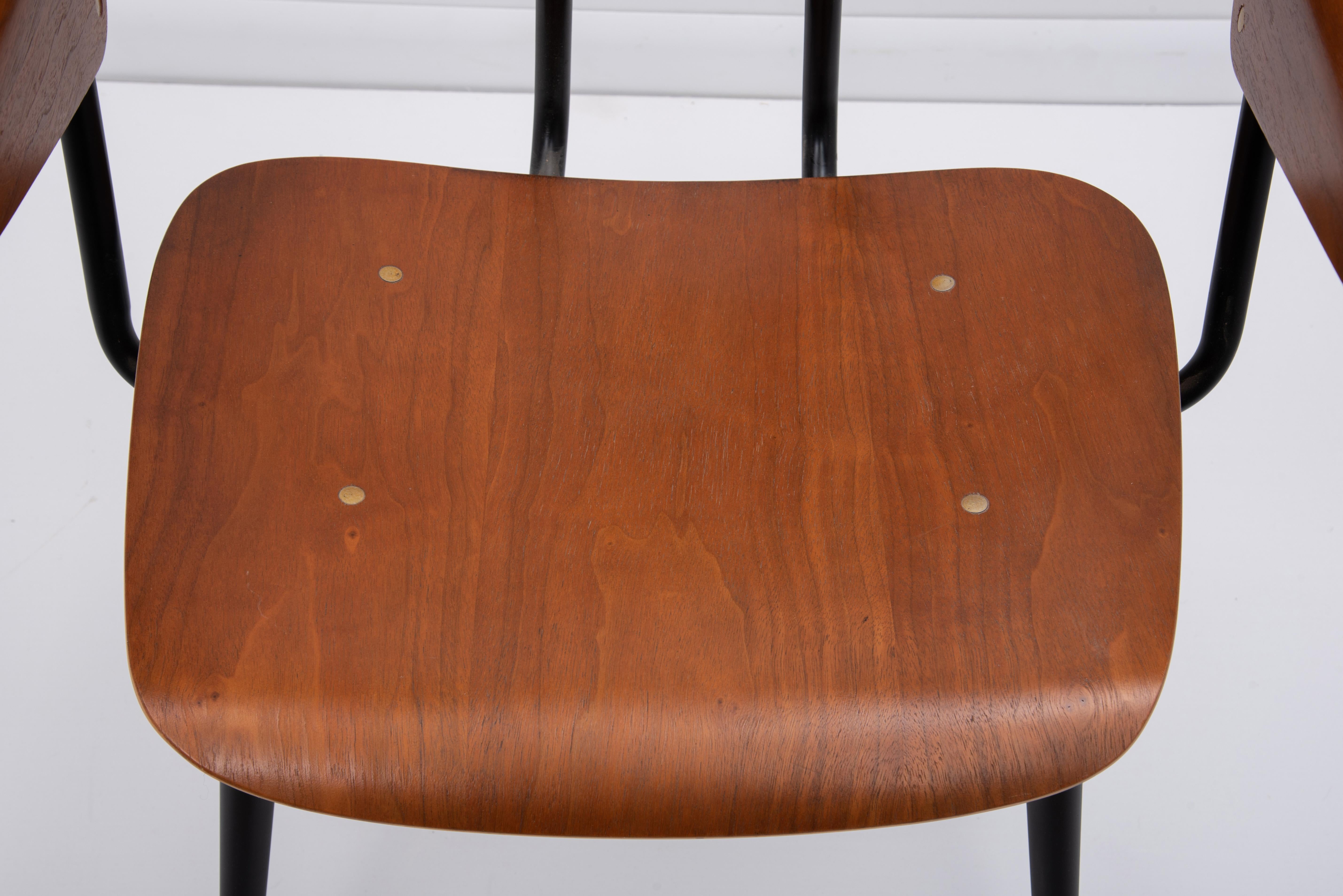 Walnut Brunswick Walnut Plywood Armchairs Eames DCW Jean Prouve - a Set of 4 For Sale 5