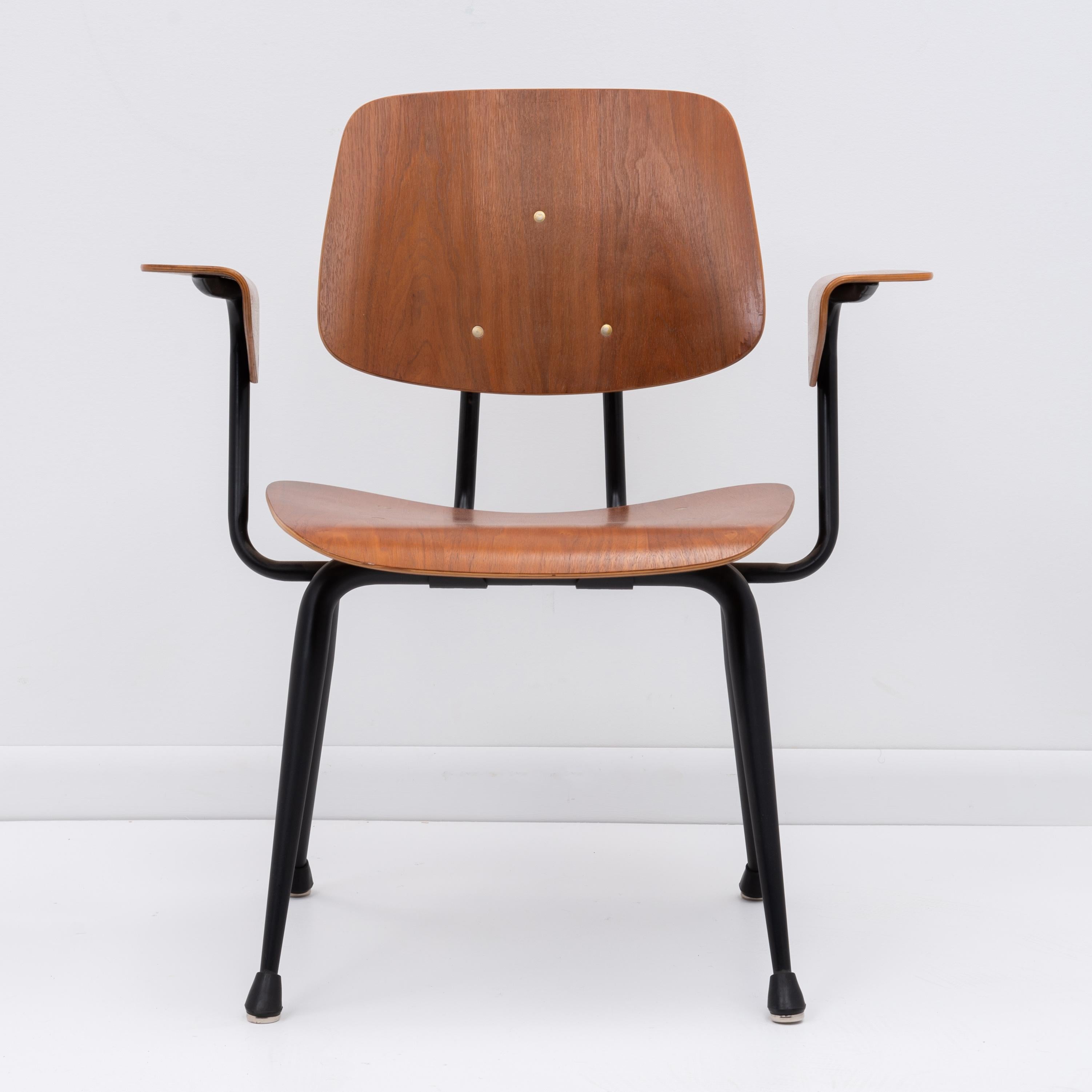 Mid-Century moderno Poltrone in compensato di noce Brunswick Eames DCW Jean Prouve - Set di 4 pezzi in vendita