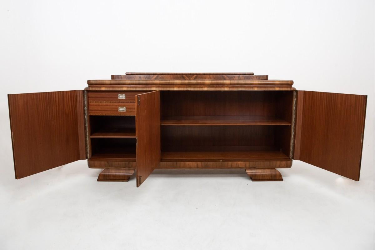 Mid-20th Century Walnut buffet, Art Deco chest of drawers. For Sale