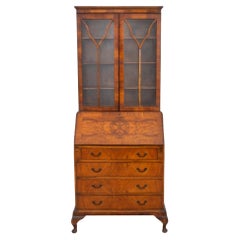 Walnut Bureau Bookcase, 20th Century