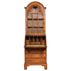 Walnut Bureau Bookcase of Small Proportions