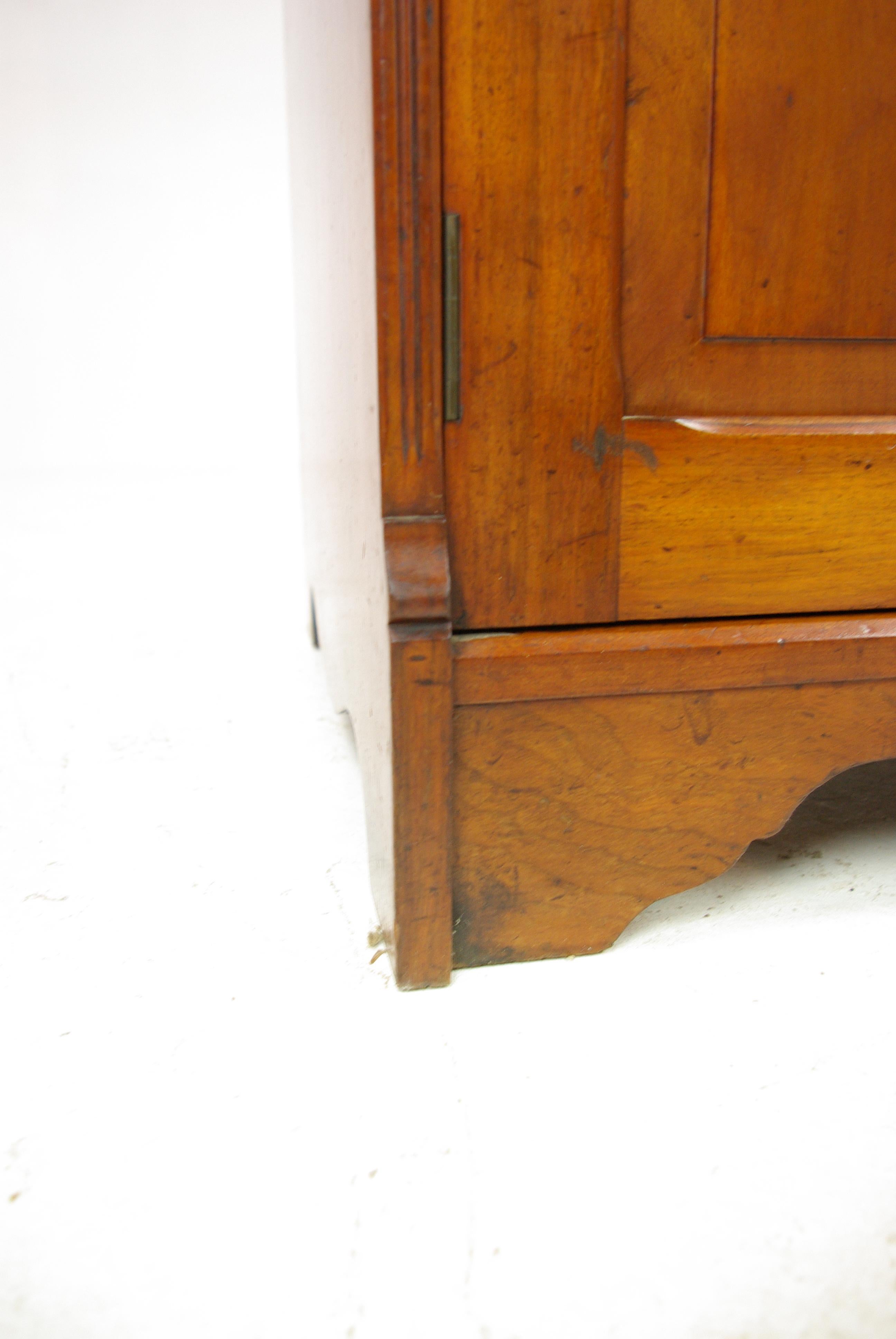 Walnut Bureau Bookcase, Slant Front Desk, Secretary Desk, Scotland, 1910 2