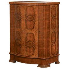 Walnut Burl Bar Cabinet, Italy 1930-40