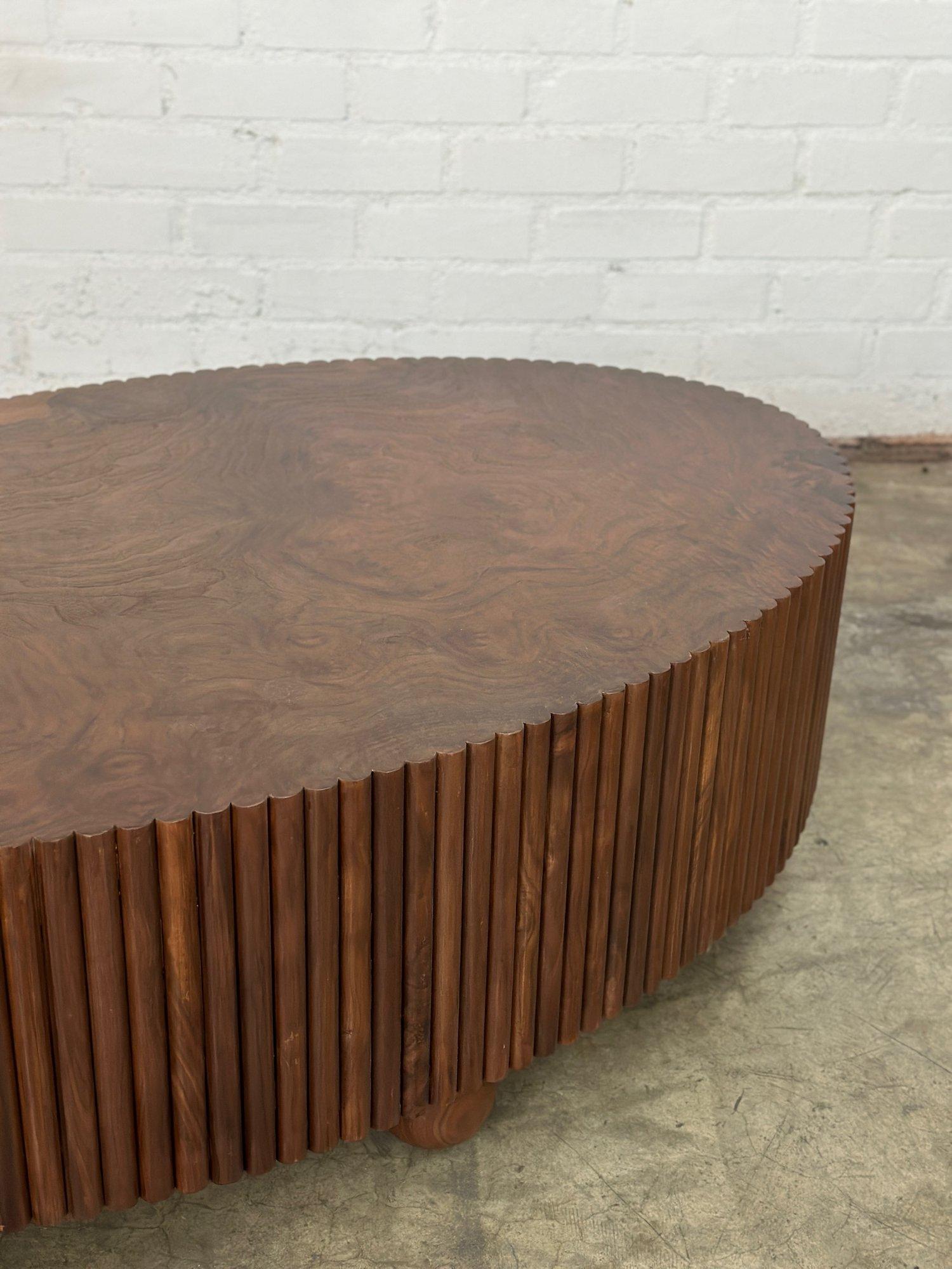 Walnut Burl Coffee Table - One of One For Sale 15