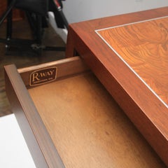 Walnut and Burl Console by R-way