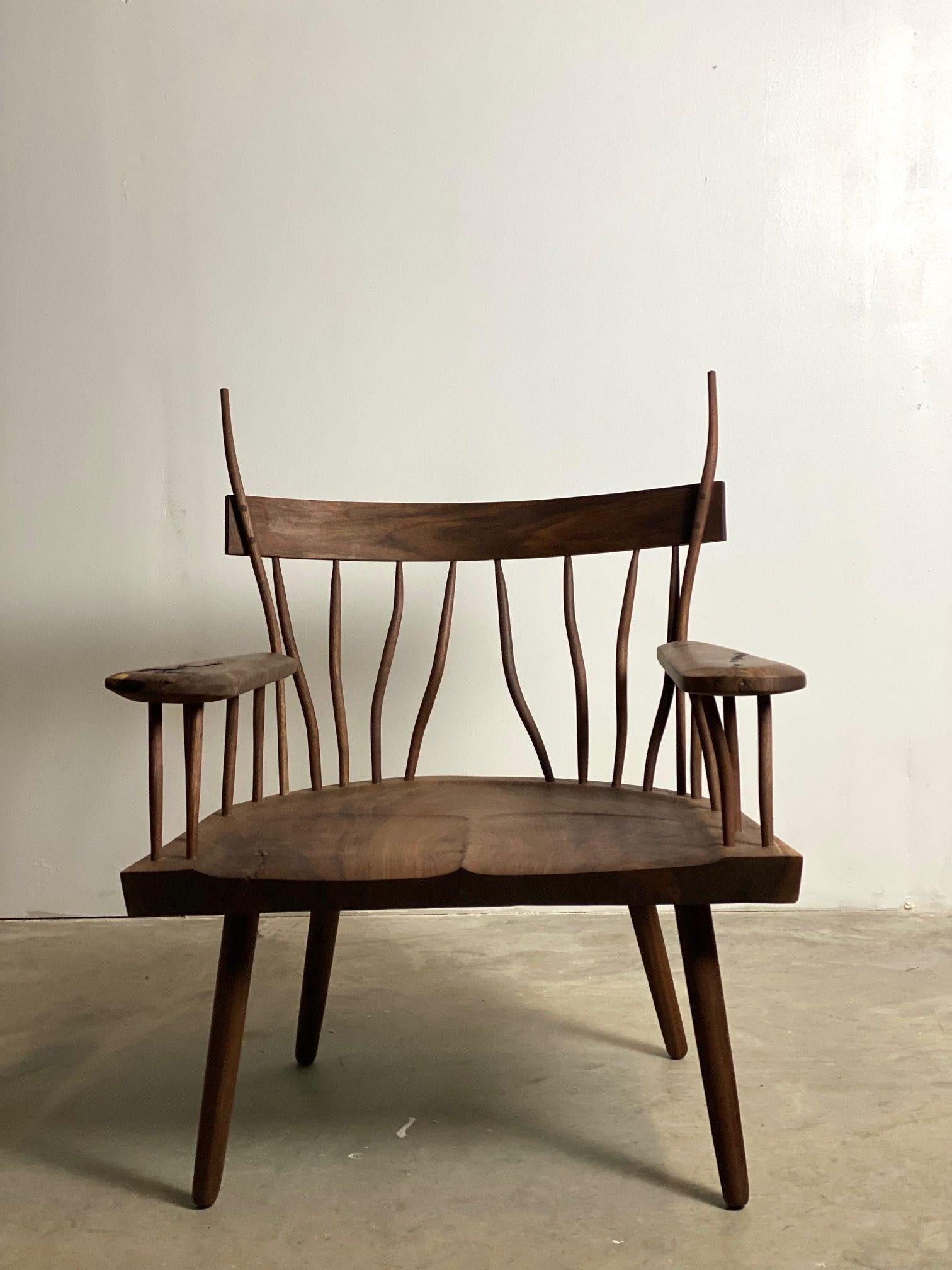 Fauteuil de salon en broussin de noyer de Michael Rozell, États-Unis 2021 en vente 5