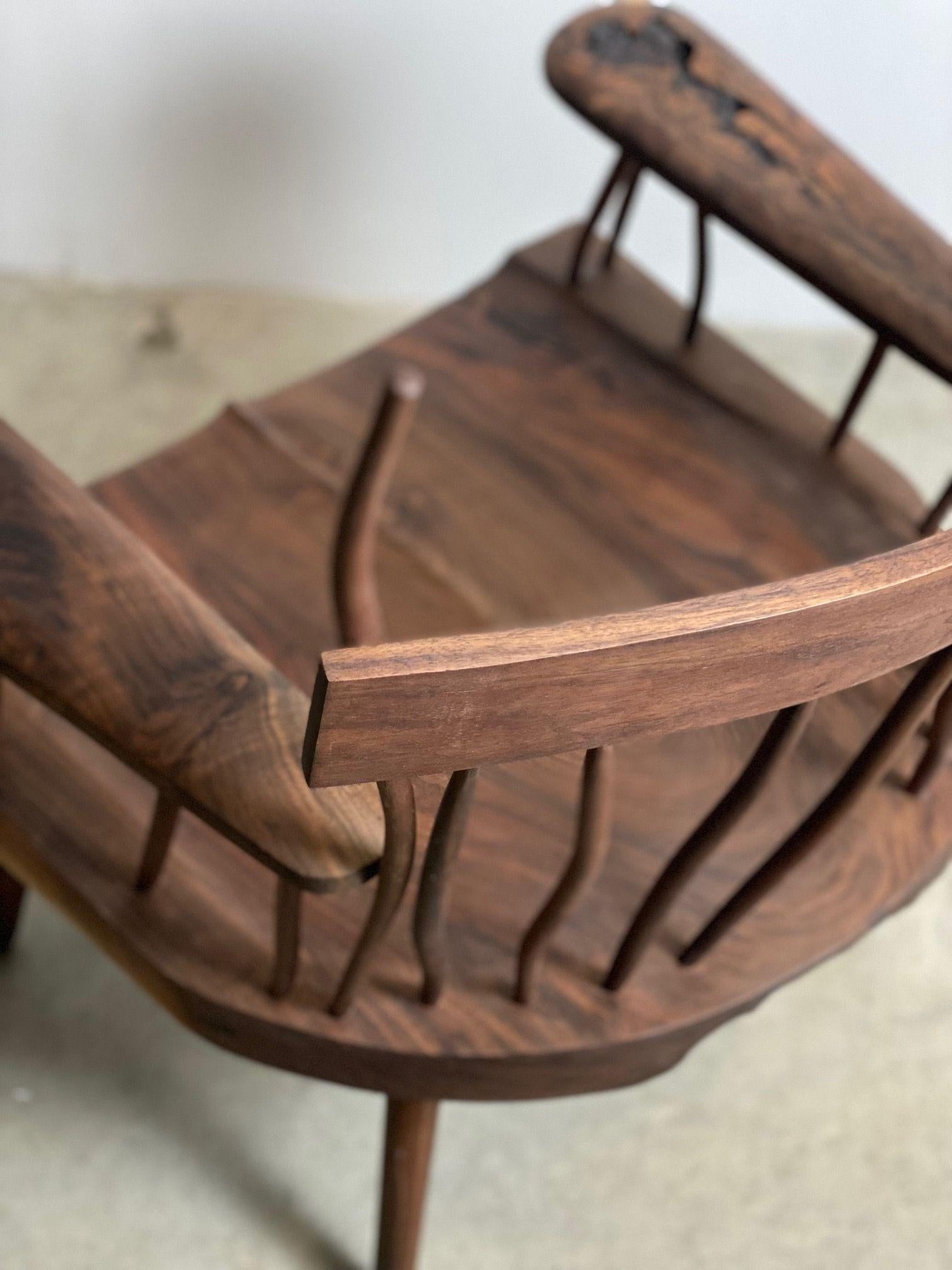 Fauteuil de salon en broussin de noyer de Michael Rozell, États-Unis 2021 en vente 1