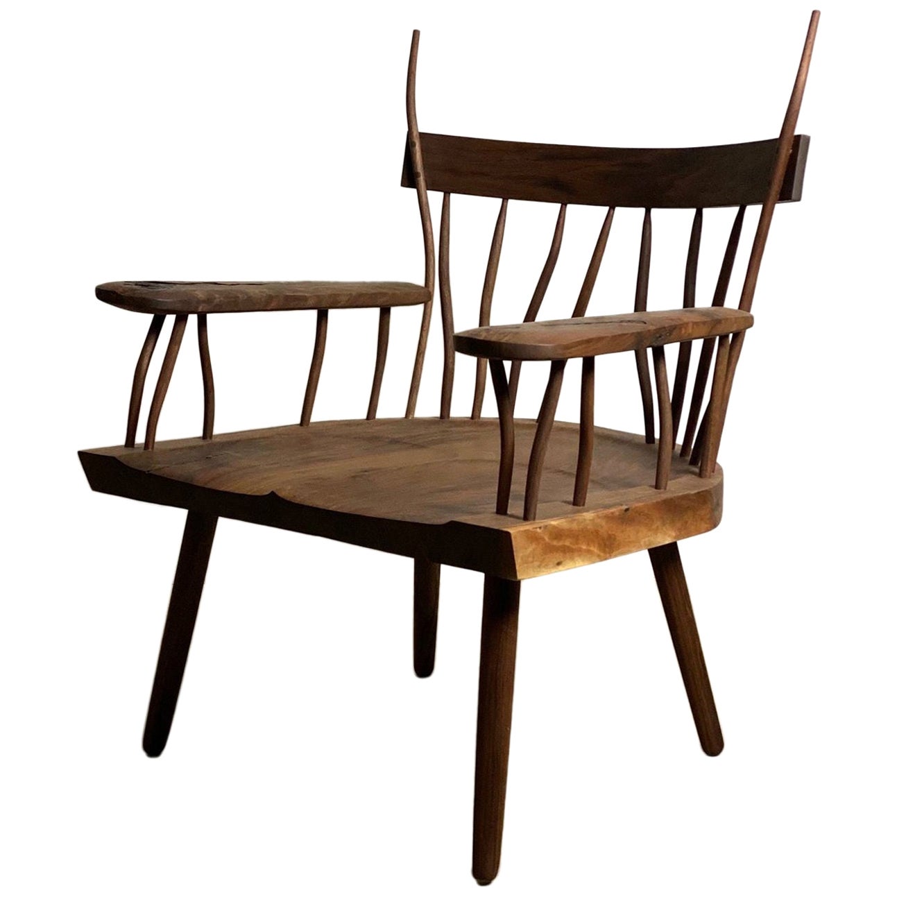 Silla Lounge de madera de nogal de Michael Rozell, EE.UU. 2021