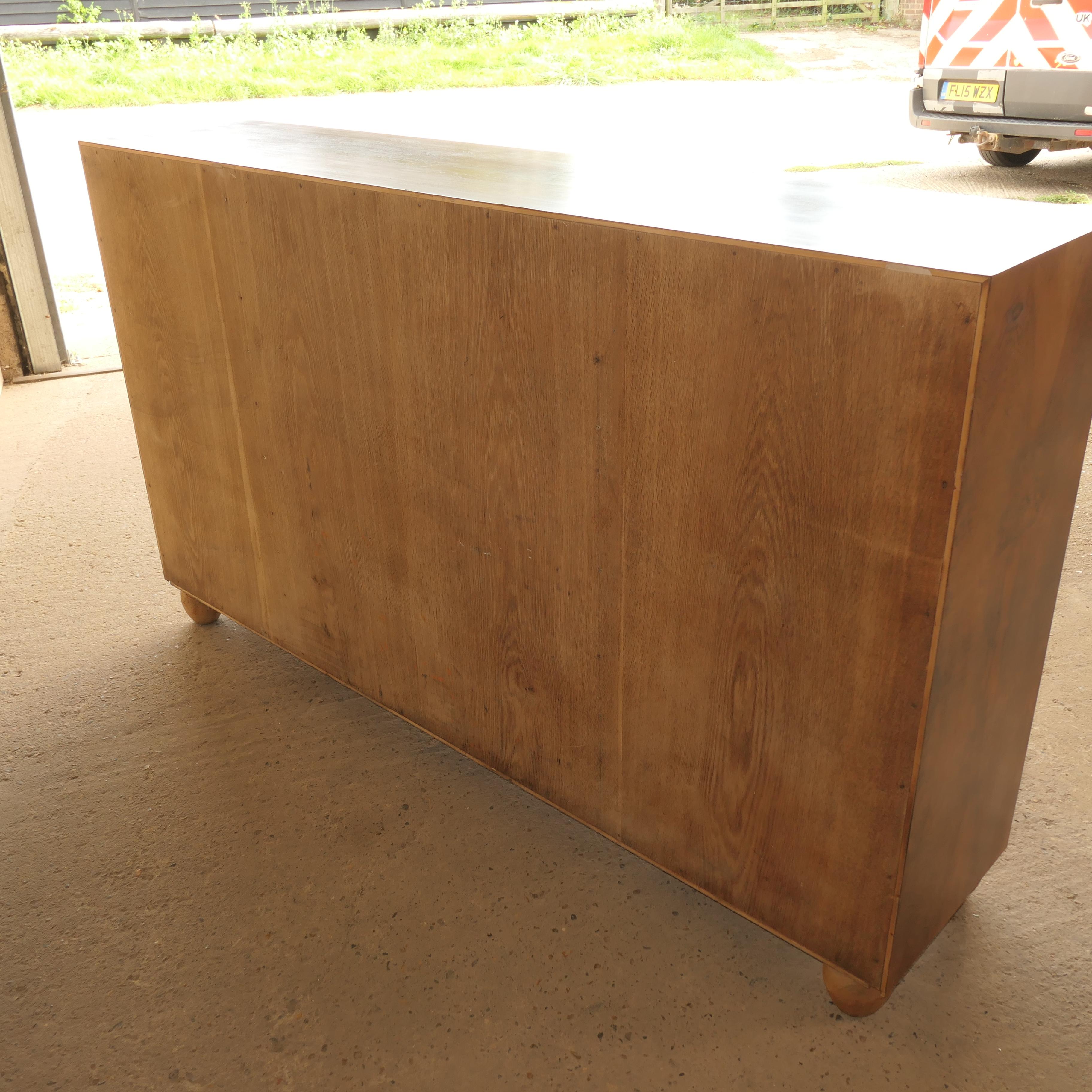 Walnut Burl Sideboard / Console Bunned Feet For Sale 9