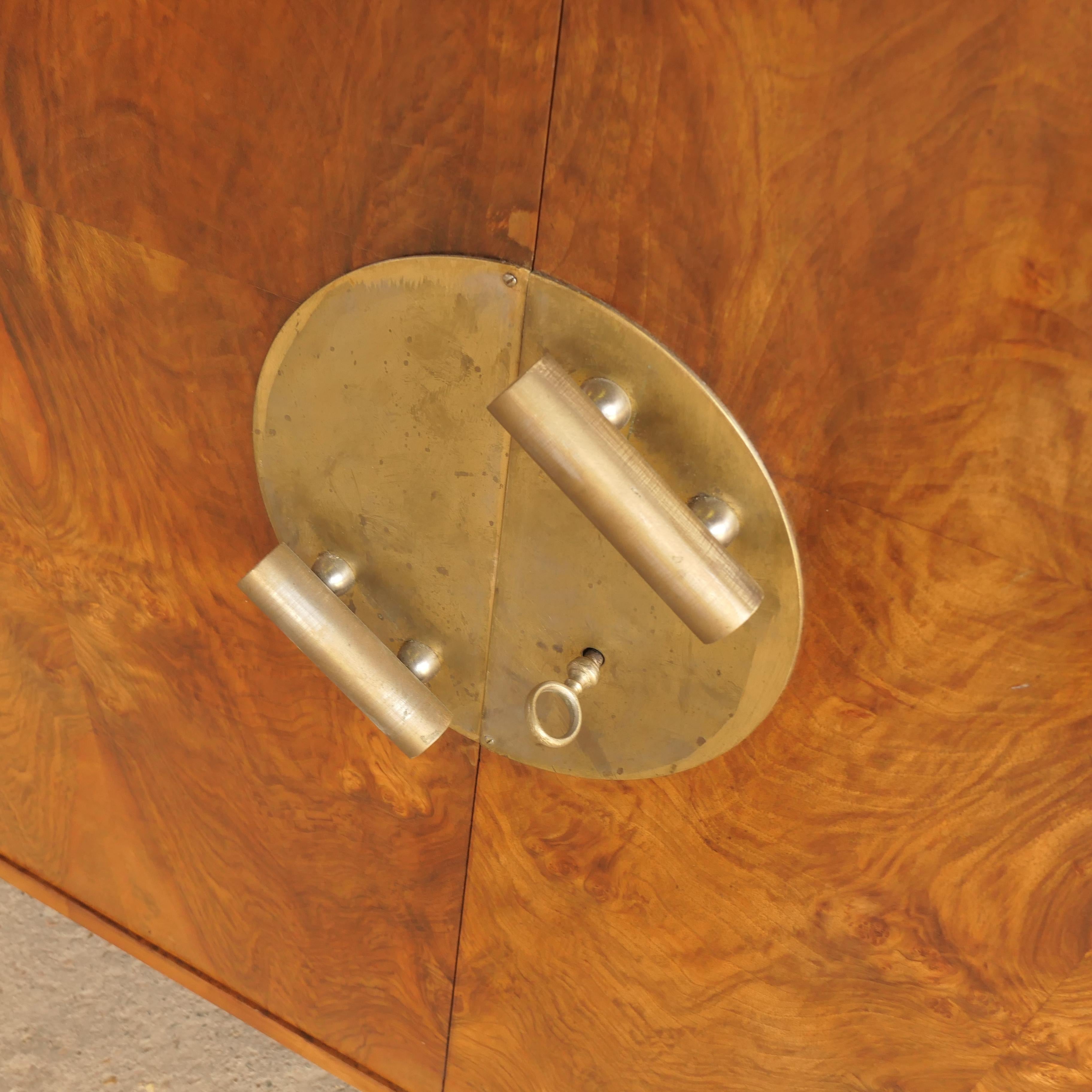 Walnut Burl Sideboard / Console Bunned Feet For Sale 11